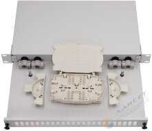 Кросс распределительный стоечный Basic Type 1U 19" 48/SC со сплайс-кассетой, выдвижной, серый Кросс распределительный стоечный Basic Type 1U 19" 48/SC со сплайс-кассетой, выдвижной, серый