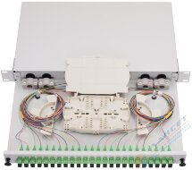 Кросс распределительный стоечный Basic Type укомплектованный, выдвижной 1U 19" 24 SC/APC, серый Кросс распределительный стоечный Basic Type укомплектованный, выдвижной 1U 19" 24 SC/APC, серый
