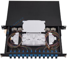 Кросс распределительный стоечный Rail Sliding Type укомпл., выдв. с напр. 1U 19" 24 SC/UPC, черный Кросс распределительный стоечный Rail Sliding Type укомпл., выдв. с напр. 1U 19" 24 SC/UPC, черный
