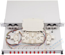 Кросс распределительный стоечный Basic Type укомплектованный, выдвижной 1U 19" 12 FC/UPC, серый Кросс распределительный стоечный Basic Type укомплектованный, выдвижной 1U 19" 12 FC/UPC, серый