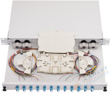 Кросс распределительный стоечный Basic Type укомплектованный, выдвижной 1U 19" 24 LC/UPC, серый Кросс распределительный стоечный Basic Type укомплектованный, выдвижной 1U 19" 24 LC/UPC, серый