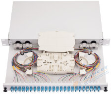 Кросс распределительный стоечный Basic Type укомплектованный, выдвижной 1U 19" 48 LC/UPC, серый Кросс распределительный стоечный Basic Type укомплектованный, выдвижной 1U 19" 48 LC/UPC, серый